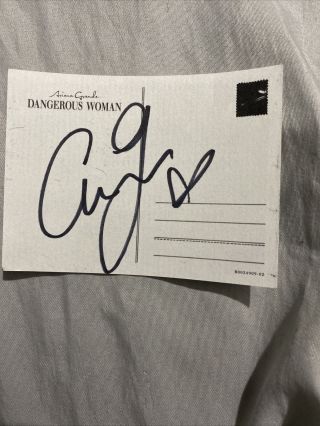 Ariana Grande Signed Autograph Dangerous Woman Postcard