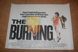 The Burning (1981) - Rare Rolled Uk Quad Poster