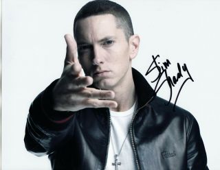 Eminem Autographed Photo Hand Signed With - Slim Shady - Rapper - Performer