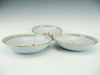 Set of Three Spode Trade Winds Red Berry Bowls W 128 - C 2