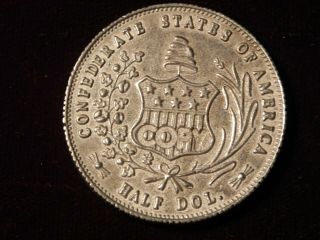 1861 SEATED LIBERTY CSA CONFEDERATE STATES HALF DOLLAR DOL RESTRIKE COIN TOKEN 2