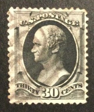 Tdstamps: Us Stamps Scott 190 30c Hamilton Spot Thin On Perf Cv$95.  00