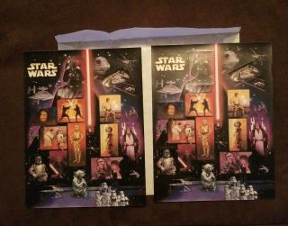 2 Sets Of Star Wars Stamps 2007,  Star Wars 30th Anniversary.  41 Sheets Of 15