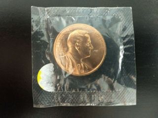 Franklin D.  Roosevelt Us Presidential Bronze Medal - 1 5/16 "