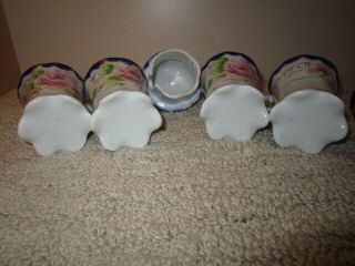 Antique Nippon Hand Painted Chocolate Pot w/Five Cups & Saucers 2