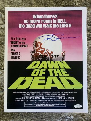 Tom Savini Signed 11x14 Photo Dawn Of The Dead Horror Exact Proof Jsa C