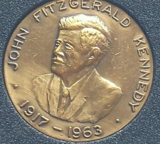 1917 - 1963 John F.  Kennedy " Ask Not " Medal,  Uncirculated