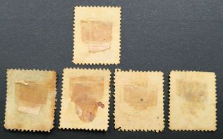 USA stamp 1867 George Washington & Benjamin Franklin 1 4 stamps 2