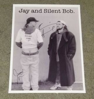 Jay And Silent Bob Poster Signed B Kevin Smith & Jason Mewes Clerks