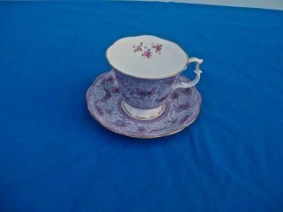 Royal Albert True Love Purple Tea Cup And Saucer Set