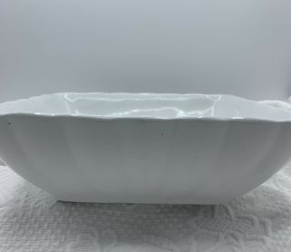 1800’s ANTIQUE WHITE Ironstone SQUARE SCALLOPED SERVING DISH 3 of 5 LISTED 9.  25” 3