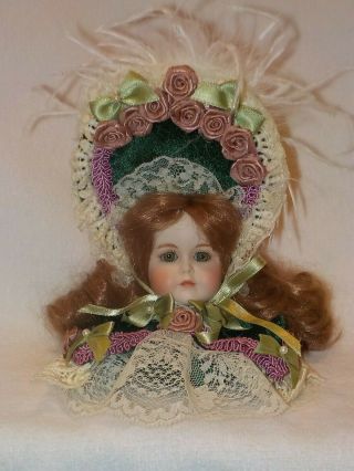 Victorian Porcelain Doll Head Ornament 1