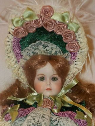 Victorian Porcelain Doll Head Ornament 1 2