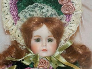 Victorian Porcelain Doll Head Ornament 1 3