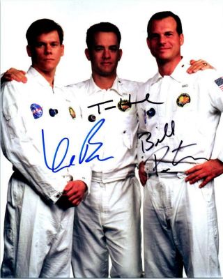 Kevin Bacon Bill Paxton Tom Hanks Signed 8x10 Pic Autographed Photo