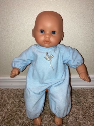 Snuggly Corolle Baby Doll Vinyl/ Cloth Bean Filled 2004 Hand Washed 2 Outfits