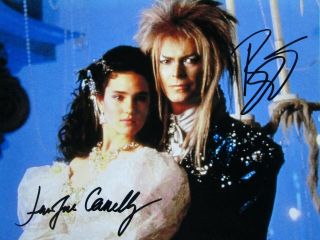 David Bowie Jennifer Connelly Labyrinth Celebrity Signed 8x10 Photo W/coa