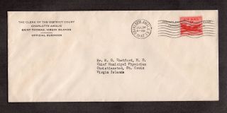 Us 33 Virgin Islands Penalty Cover,  Charlotte Amalie To Christianstead 1947