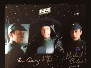 (3x) Triple Signed Star Wars 8x10 Photo Julian Glover,  Michael Culver,  Ken Colley