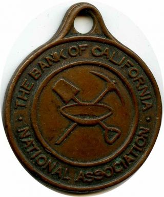 The Bank Of California National Association Key Fob Copper Medal