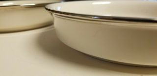 2 Lenox Solitaire Platinum Band Coupe Soup Bowls - 3