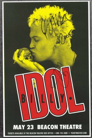 Billy Idol & Steve Stevens Autographed Poster 2005 Dancing With Myself