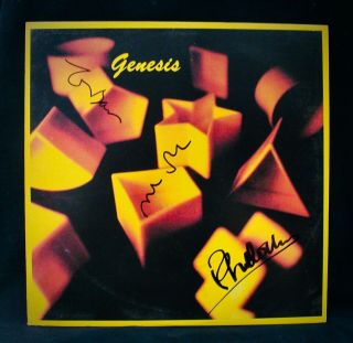 Genesis Autographed Genesis By Phil Collins • Mike Rutherford & Tony Banks Prog