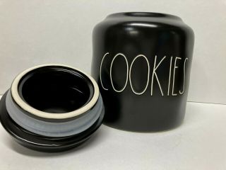 HTF Rare Rae Dunn Black COOKIE Canister Large Letter LL By Magenta 2