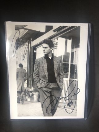 Tom Cruise 1988 Signed 8 X 10 B & W Photograph Cocktail Top Gun 19m