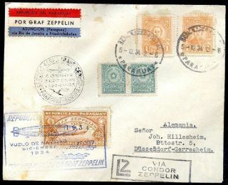 Zeppelin - Paraguay To Germany,  Air Mail Cover 1934