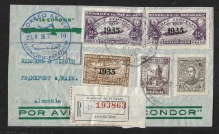 Zeppelin Paraguay To Germany Air Mail Cover 1935
