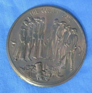California Bicentennial 1769 - 1969 Grizzly Bear Bronze Brass Medallion Coin 2.  5 