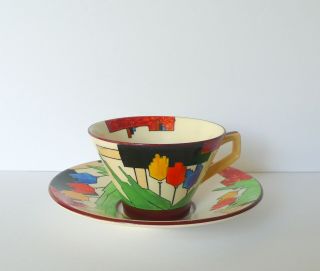 Art Deco Royal Winton Hand Painted Cup & Saucer Set