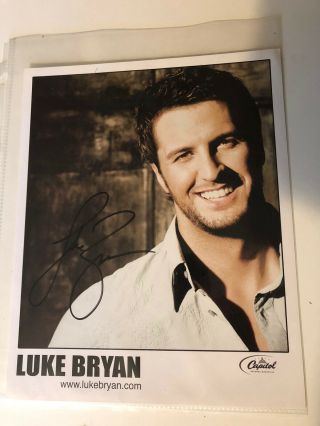 Luke Bryan - Hand Signed Autograph Photo Country Star