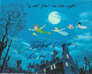 Blayne Weaver Peter Pan Voice Disney Signed 8 X 10 Photo " 2nd Star To The Right "