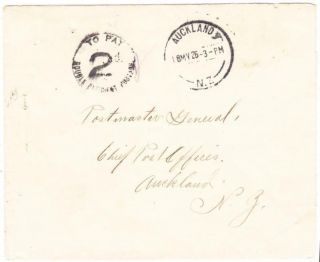 Pitcairn Island Zealand Postal Agency - Stampless - To Auckland N.  Z.  18/my