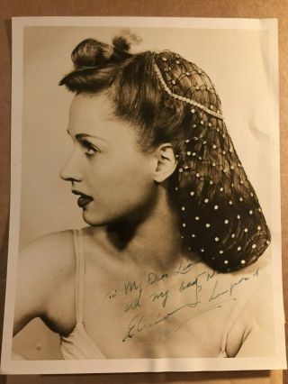 Elaine Shepard Very Rare Early Vintage Autographed 7/9 Photo 1940s