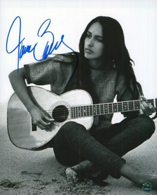 Joan Baez Signed Photo Musician Singer Songwriter Rock & Roll Hall Of Fame