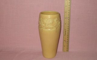 Rookwood Pottery Arts & Crafts Matte Yellow Sunflower Vase 2217 1934 7 1/2 "