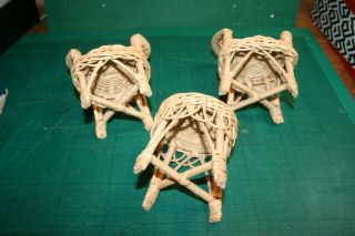 vintage sindy 2 wicker chairs and table vgc 2