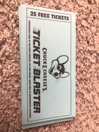 Vintage Chuck E Cheese’s Ticket Blaster Tickets (collector’s Item)