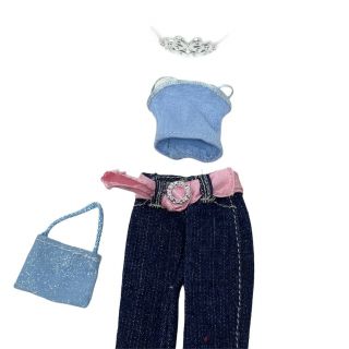 Vintage Bratz Doll Denim Jeans Skirts Outfit Clothing Heels Accessories Bundle 2