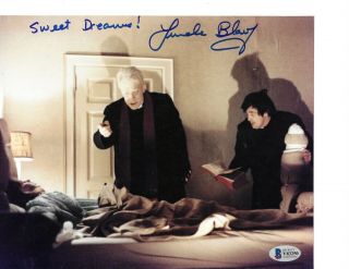 Linda Blair Autograph Hand Signed The Exorcist " Regan " Rare Beckett Bas