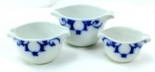 B&g Bing & Grondahl Porcelain Royal Copenhagen Nesting Sauce Bowls Made Denmark