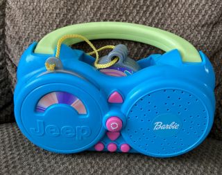 Barbie Jeep Take Along Tunes Power Wheels Radio Cd Player Boombox 6 Cds