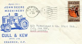 1962 John Deere Related Cover From Cradock,  C.  P.  South Africa To East London