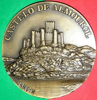 Monuments Portuguese / Castel Of Almourol / Big Bronze Medal By Berardo
