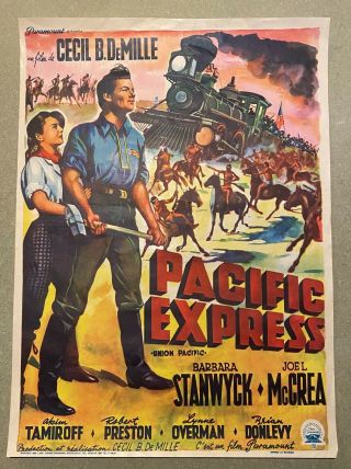 Vintage Pacific Express Film Movie Poster Aka 