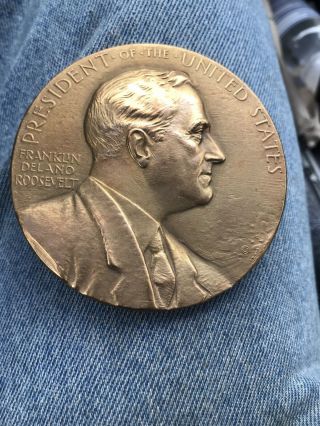 Fdr Franklin Delano Roosevelt In Memoriam 3 " Bronze Medal