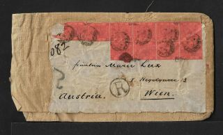China To Austria Mixed Multifranked Cover 1899 Spectacular